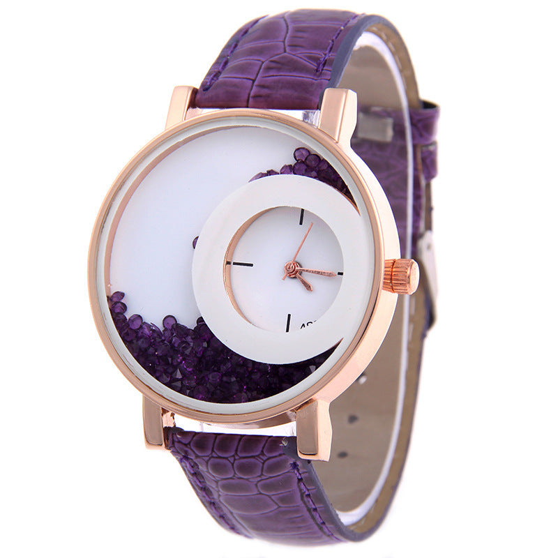 Full Drilling Quicksand Female Watches Female