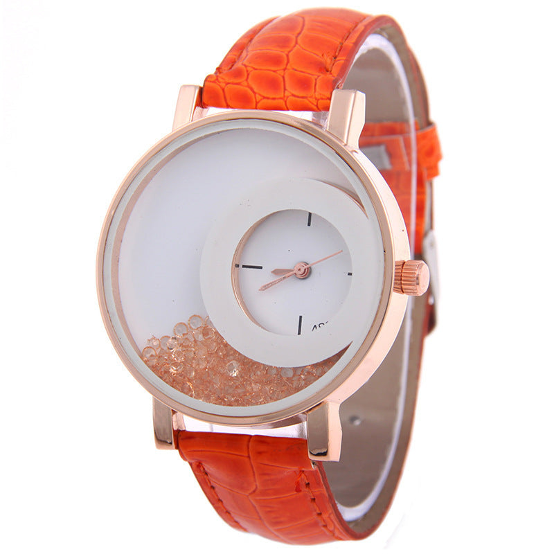 Full Drilling Quicksand Female Watches Female