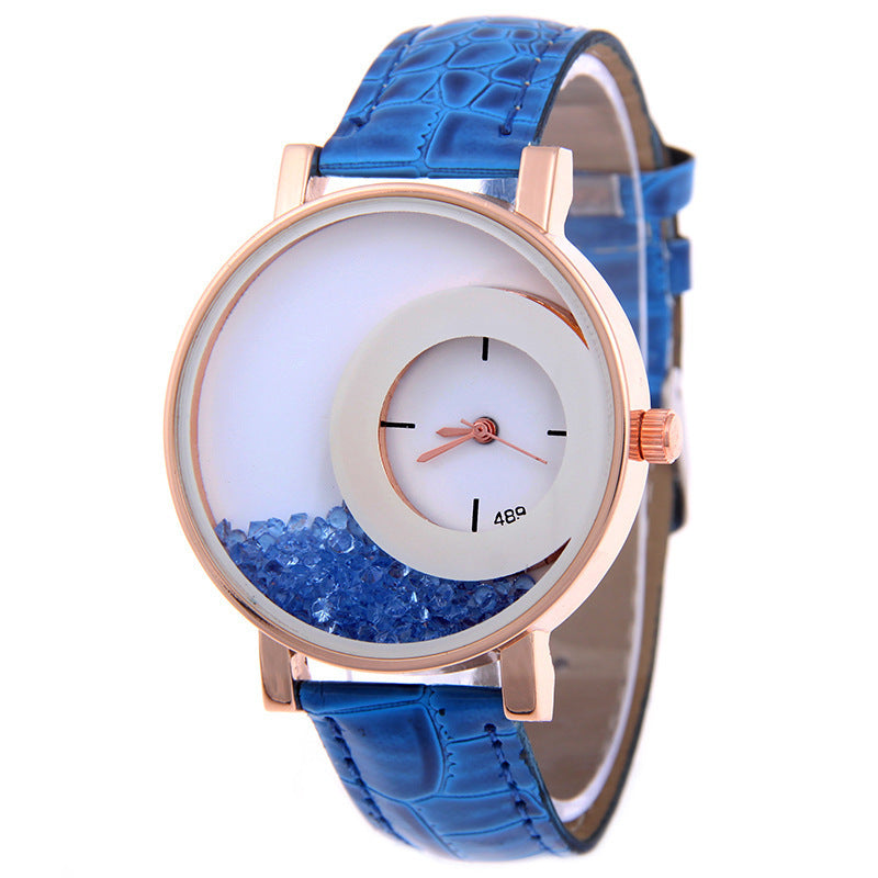 Full Drilling Quicksand Female Watches Female