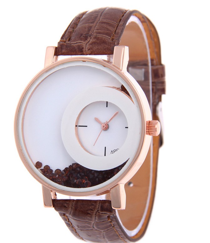 Full Drilling Quicksand Female Watches Female