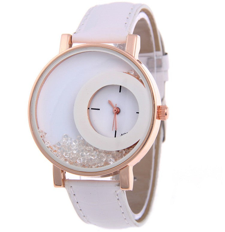 Full Drilling Quicksand Female Watches Female